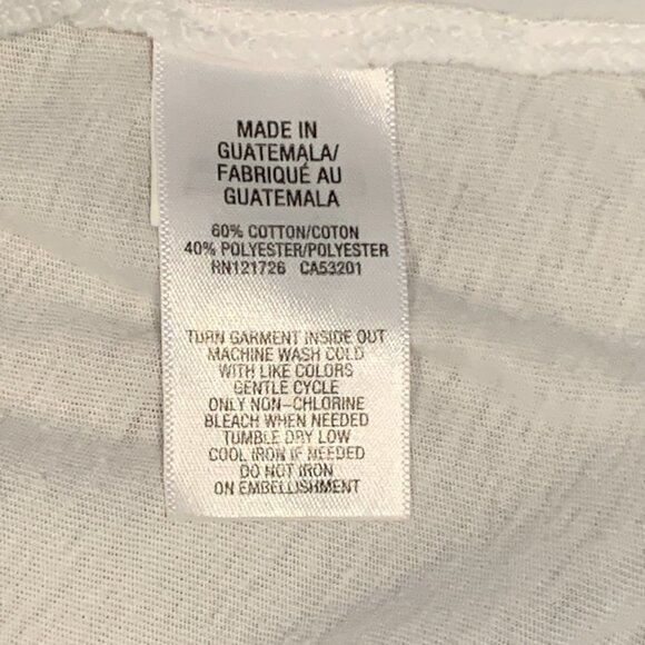 Aeropostale Graphic Logo Tee White Blue & Pink  Womens Jr M #38L - Picture 7 of 8